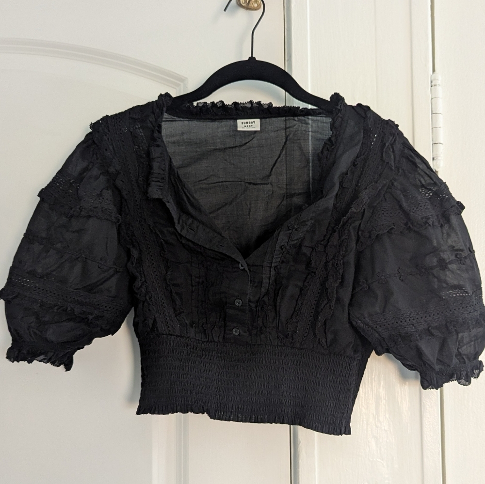 Sunday Best Crop Top Black Size XS